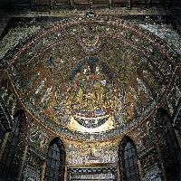 Apse mosaic: Coronation of the Virgin