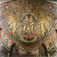 Apse mosaic: Coronation of the Virgin