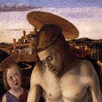 Dead Christ Supported by Two Angels (detail)