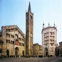 View of the cathedral, campanile and baptistery