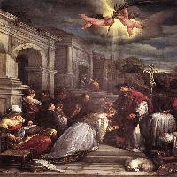 St Valentine Baptizing St Lucilla