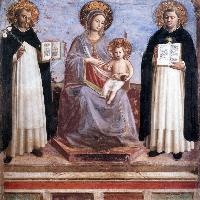 Virgin and Child with Sts Dominic and Thomas Aquinas
