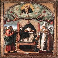 St Thomas in Glory between St Mark and St Louis of Toulouse