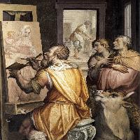 St Luke Painting the Virgin (detail)