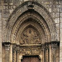 Tympanum and door lintel of the west portal