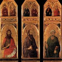 Three panels from the Santa Croce Altarpiece
