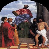 St Mark Enthroned with Saints
