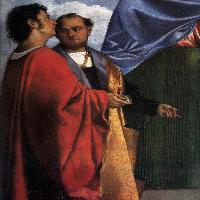 St Mark Enthroned with Saints (detail)