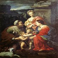 The Holy Family with Sts Elizabeth, John the Baptist and Catherine