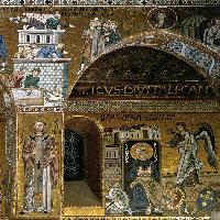 Nave, centre aisle, south wall (detail)