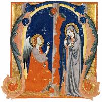 The Annunciation in an Initial M