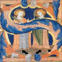 Two Martyr Saints in an Initial S