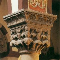 Capital with foliage and heads