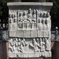 Base of the obelisk of Thutmose III (west side)