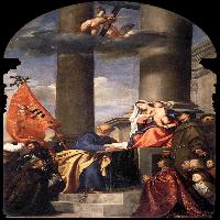 Madonna with Saints and Members of the Pesaro Family