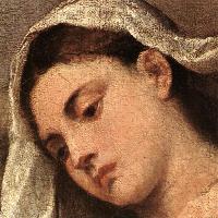 Madonna with Saints and Members of the Pesaro Family (detail)