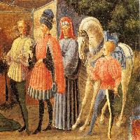 Adoration of the Magi (Quarate predella, detail)