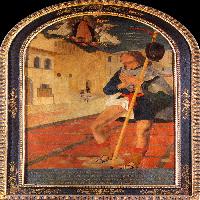 St Roch in front of the Fraternita dei Laici in Arezzo