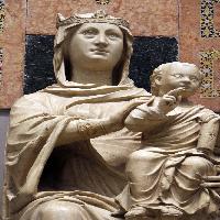 Virgin and Child Enthroned (detail)