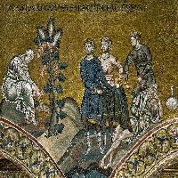 Nave, centre aisle, south wall (detail)
