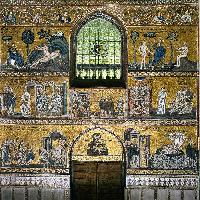Nave, centre aisle, west wall