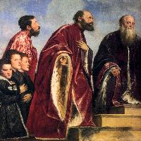 The Vendramin Family Venerating a Relic of the True Cross (detail)