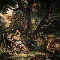 Jacob Wrestling with the Angel (detail)