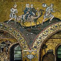 Nave, centre aisle, north wall (detail)