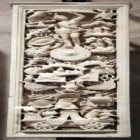 Monument to Gaston de Foix: Carved pilasters