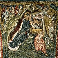 Apse mosaic, window level: 2. Nativity