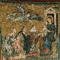 Apse mosaic, window level: 3. Adoration of the Kings