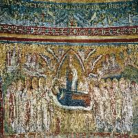 Apse mosaic, window level: 5. Dormition