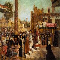 Martyrdom of the Pilgrims and the Funeral of St Ursula (detail)