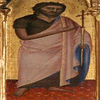 Crucifixion and Saints (detail)