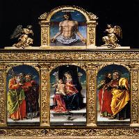Virgin Enthroned with Child and Saints (polyptych)