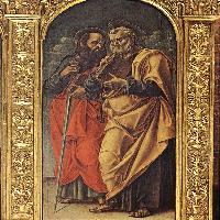 Virgin Enthroned with Child and Saints (right panel)