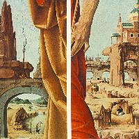 Griffoni Polyptych: St Peter and St John the Baptist (details)