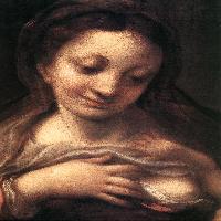 Virgin and Child with an Angel (detail)