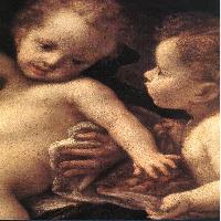 Virgin and Child with an Angel (detail)
