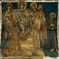 Madonna Enthroned with the Child, St Francis and Four Angels