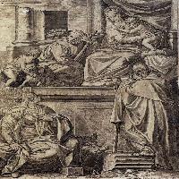 The Holy Family with Sts Anthony Abbot, Catherine and the Infant St John