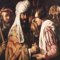 Pilate's Dispute with the High Priest; The Holy Women and St John at Golgotha
