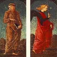 St Francis of Assisi and Announcing Angel (panels of a polyptych)