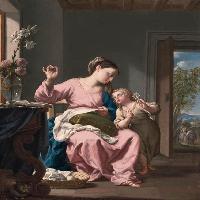 The Madonna Sewing with the Christ Child