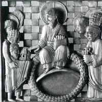 Christ Receiving Magdeburg Cathedral from Emperor Otto I