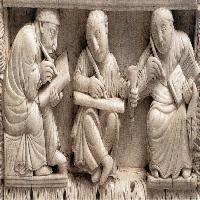 Three scribes at work