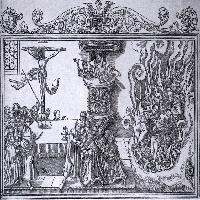 Luther Preaching with the Pope in the Jaws of Hell